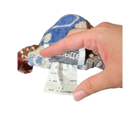 Vintage Paquette Byer California Wrap Maxi Skirt/ Beach Coverup Rayon Size 1X - Picture 7 of 7